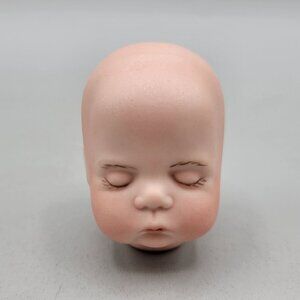 Sugar Lump Porcelain Bisque Doll Head Repro Boots Tyner Painted Face Closed Eyes